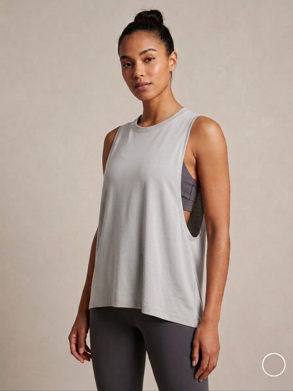 OFFLINE by Aerie Light Silver Grey Muscle Workout Tank Top XL